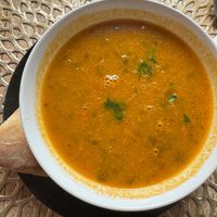 Soup from chickpeas and legumes (first option on the menu) at Le Touareg in Colmar