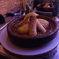 Tajine aux coeurs de palmiers at Le Touareg in Colmar