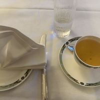 Tea and place setting.  at Drawing Rooms at Merrion Hotel in Dublin