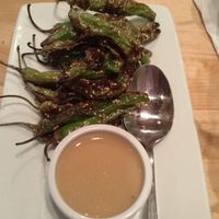 wok seared shishito peppers at Sammy's Woodfired Pizza and Grill in Palm Desert