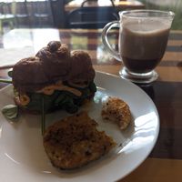 Breakfast Sando at The Dusted Cup in Portland
