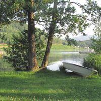 private access to the lake at Loving Hut Pension in St Kanzian