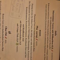 Vegetarian labelled options (please make sure to ask if it contains fish sauce!! The curry contains fish sauce) at Bangkok-Eck in Steiermark