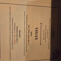 Vegan menu at Bangkok-Eck in Steiermark