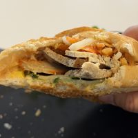 Banh Mi filling - tofu and soy ‘meat’ - an explosion of flavour   at Phở Na Vegi in Zurich