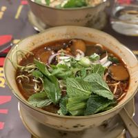 Spicy noodle soup  at Phở Na Vegi in Zurich