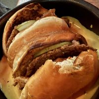 Skillet burger   at DIX Lounge in Vancouver