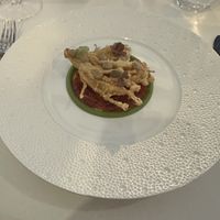 ENOKI TEMPURA
black garlic mayo, tomato chutney  at The Chubby Castor of the Fitzwilliam Arms in Peterborough