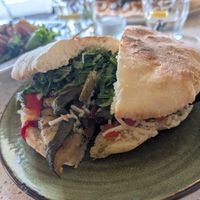 Pannini positano with vegan cheese instead of avocado at Tiramisu | Lunch & Diner | Koffie & Catering | Cucina Italiana in Noord-holland