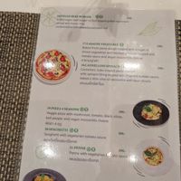 Vegan menu at Blossom Restaurant in Chiang Rai