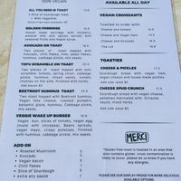 Menu April 2025 at Veggie Vie Hahndorf in Adelaide