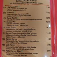 Menu at Maharaja Alzenau in Bayern