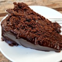 Devil's food cake at Centre for Alternative Technology Cafe in Machynlleth