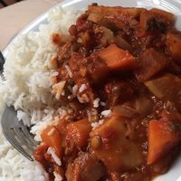 Artichoke stew at Centre for Alternative Technology Cafe in Machynlleth