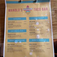 Menu  at Manolo’s Taco Bar in Luang Prabang Province