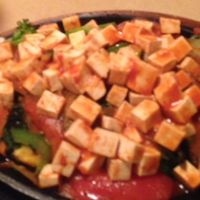 veg fajitas with spicy tofu at Carlito's Mexican Bar and Grill in Pooler