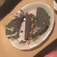 Black bean taco, potato taco, and chipotle tofu taco at Carlito's Mexican Bar and Grill in Pooler