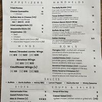 menu   at The Salty Chick in New Jersey