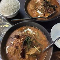 Vegan duck panang curry  at Kruk in London