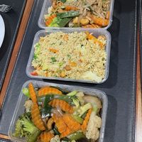 From top to bottom: cashew nut noodle, tropical fried rice, cashew nut stirfry  at Yodthai Restaurant - Toowoomba in Toowoomba Regional