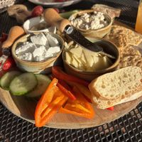 Vegan cheese board   at SanaView Farms Winery & Cafe in Champion