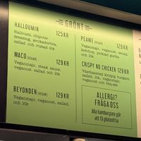 Menu (may/2026)  at Stekt Burger & Stuff (Mall Of Scandinavia) in Stockholms Län