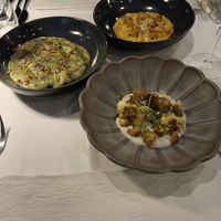 Risotto, cauliflower 3 ways and asparagus dish.    at Tmun Restaurant (Mgarr Harbour) in Gozo