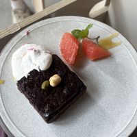 Chocolate cake   at Stope. Vegan Cafe in Kyoto