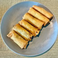 Vegetable spring rolls  at Garage Restaurant in Abu Dhabi