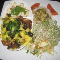 Aubergine dish at Vege Miasto in Warsaw