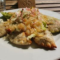 Seven dumplings with different flavors. at Vege Miasto in Warsaw