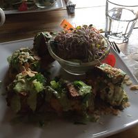 Potato and cashew dish at Vege Miasto in Warsaw