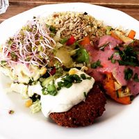 Delicious lunch plate  at Vege Miasto in Warsaw