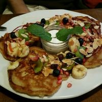 wonderful crumpets  at Vege Miasto in Warsaw
