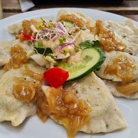 Pierogi 💜 at Vege Miasto in Warsaw