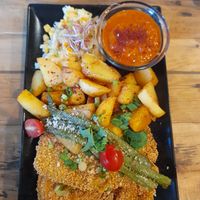 Some steak with fries 7/10 at Vege Miasto in Warsaw