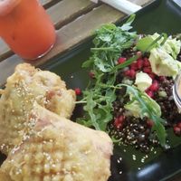 Tortilla with jackfruit at Vege Miasto in Warsaw