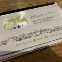 Menu  at Vege Miasto in Warsaw