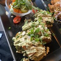 Baked potatos ‘cudak’ with spinach, cashew cream and tofu  at Vege Miasto in Warsaw