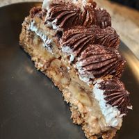 Banana pie at Vege Miasto in Warsaw