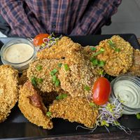 Crunchy Oyster mushrooms at Vege Miasto in Warsaw