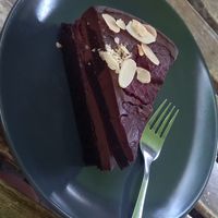 Czekoladowiec cake at Vege Miasto in Warsaw