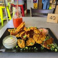 Battered mushrooms 4/5 at Vege Miasto in Warsaw