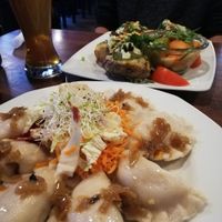 The Cudaki dish in the background was especially good at Vege Miasto in Warsaw