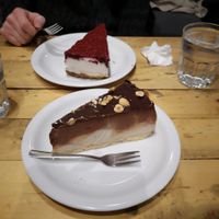 Millet and coconut cakes at Vege Miasto in Warsaw
