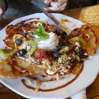 The sweet dish with pancakes was HEAVEN for our daughter at Vege Miasto in Warsaw