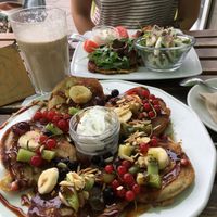 Pancakes, sweet and savoury:)  at Vege Miasto in Warsaw