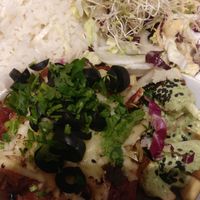 🍆 rice and salad at Vege Miasto in Warsaw