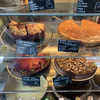 Cake options at Vege Miasto in Warsaw