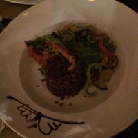 red rice with sauté veggies with coconut milk at DosTrece in Barcelona